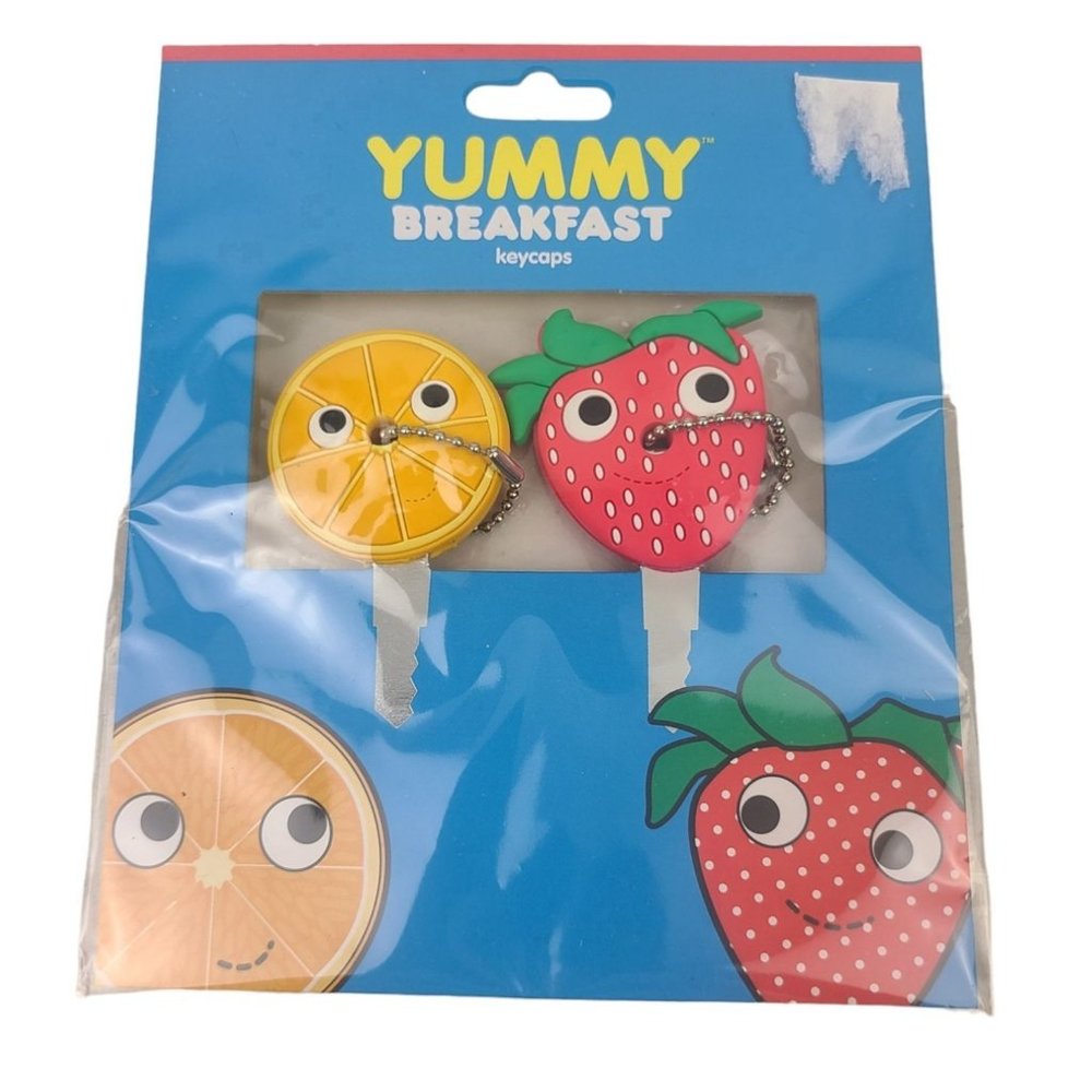 Kidrobot Yummy Breakfast Keycaps Orange Strawberry Fruit Sealed NEW Vintage